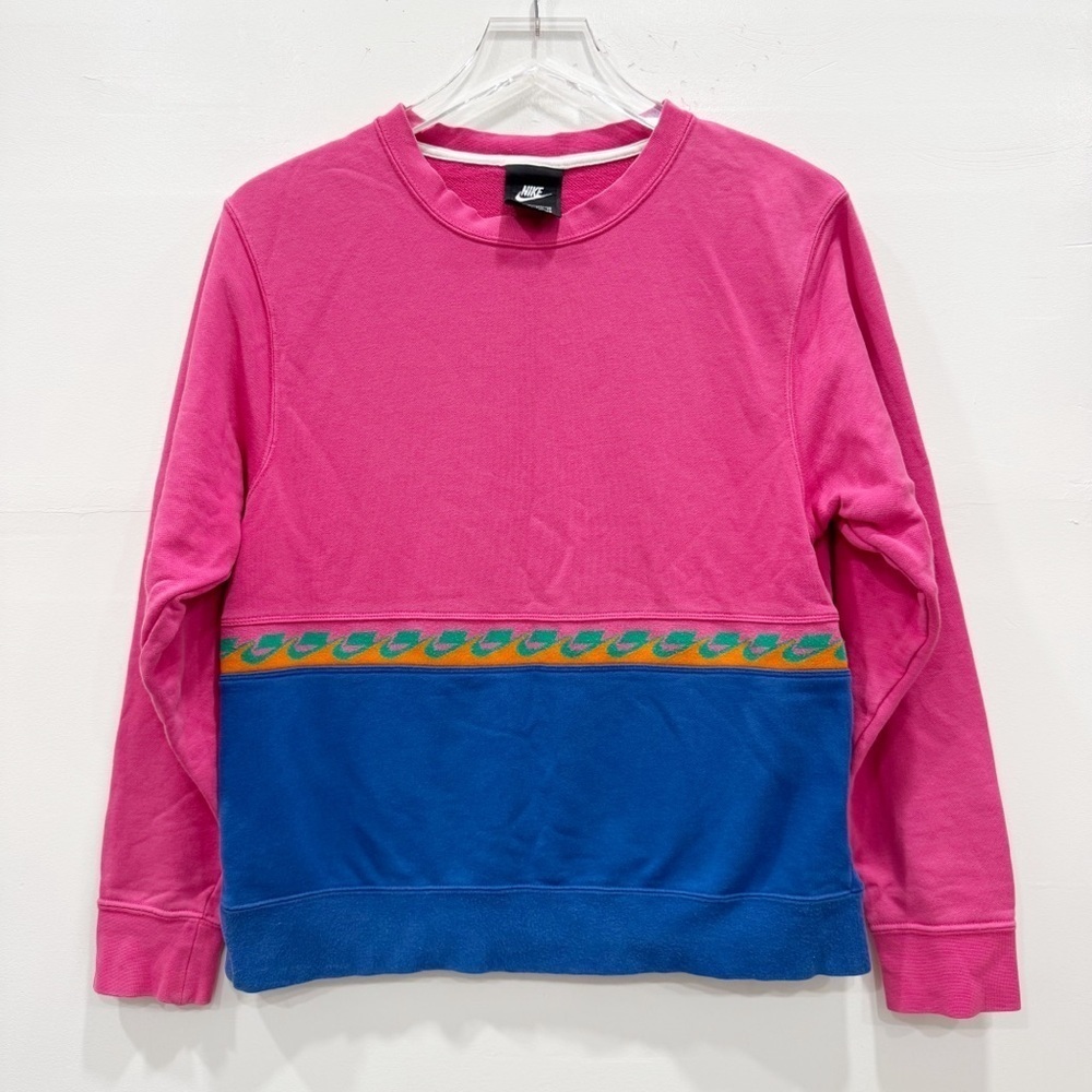 Nike Sportswear NSW Crewneck Pink Blue Size XS Vintage Style